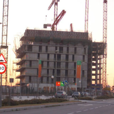 Torre Chamartin en construcción